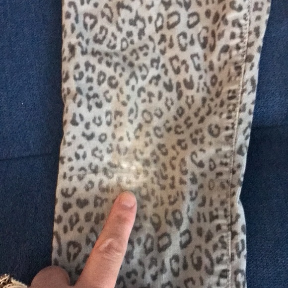 Gap Girls Grey Leopard Print Corduroy Pants - Picture 3 of 8